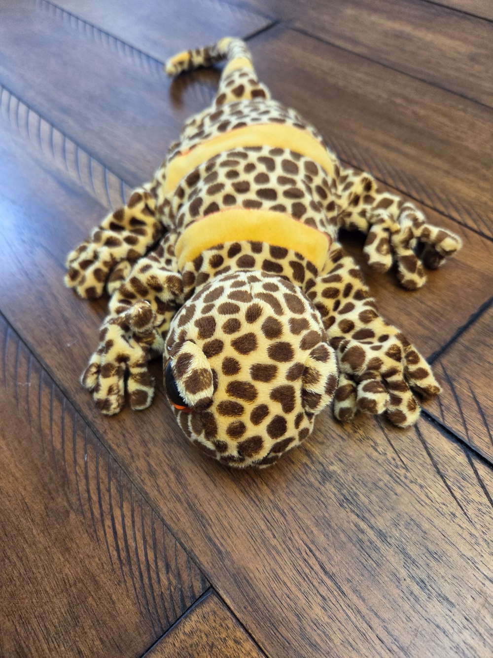Caltoy Gecko Reptile Hand Puppet Brown 15" Pretend Play Full Body Plush Spots